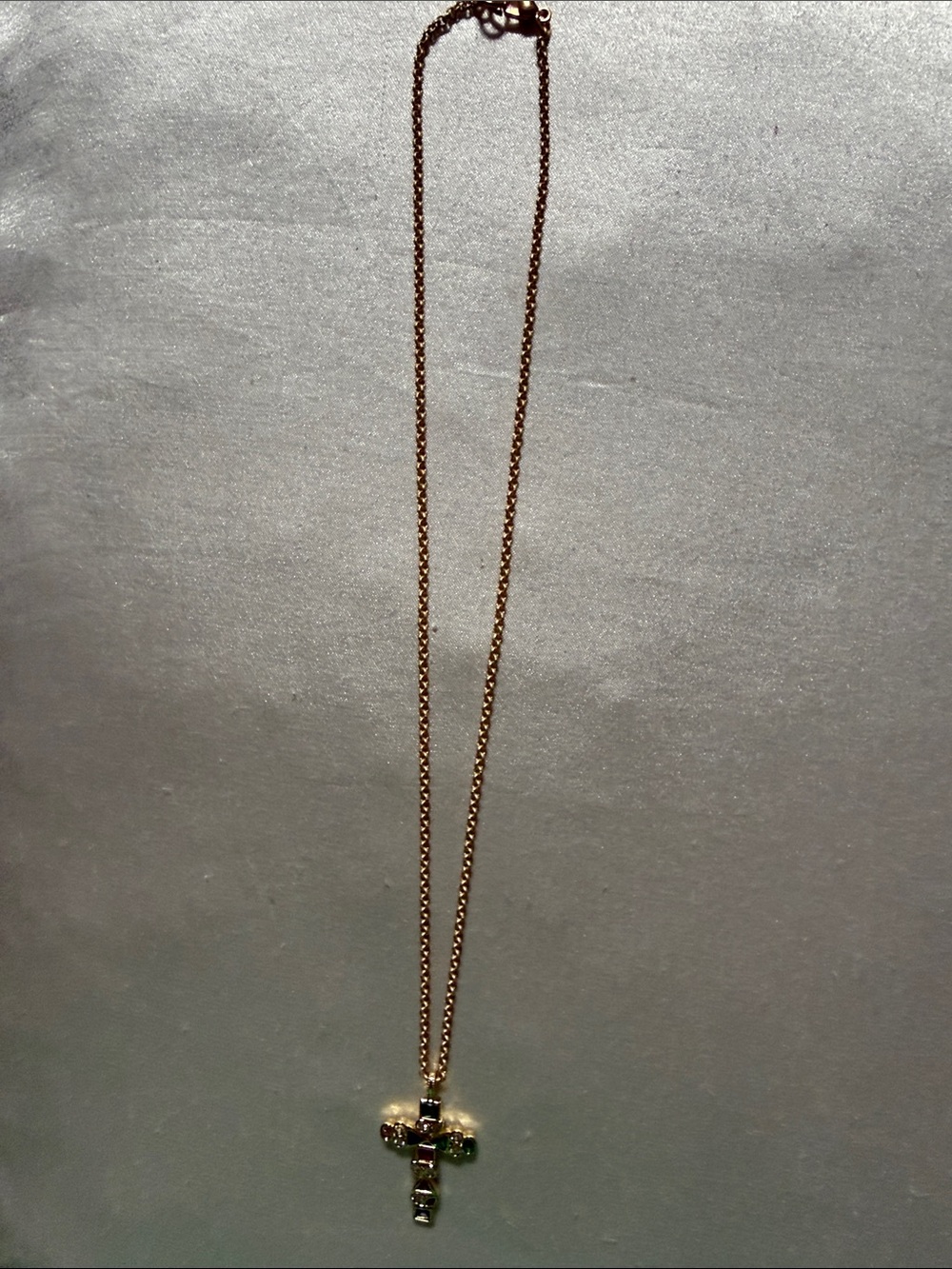 Virtue Gold-Tone Cross Pendant Necklace - Women Jewelry